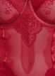 Body aus Mesh mit Spitze und Bügel, Rot, Packshot image number 2