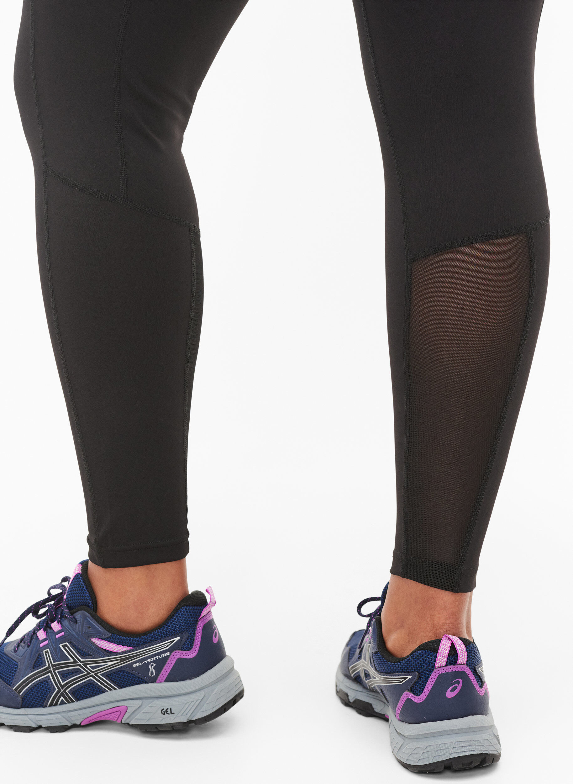 Zizzi CORE, POCKET TIGHTS - Trainingstights mit Mesh, Black, Model image number 2