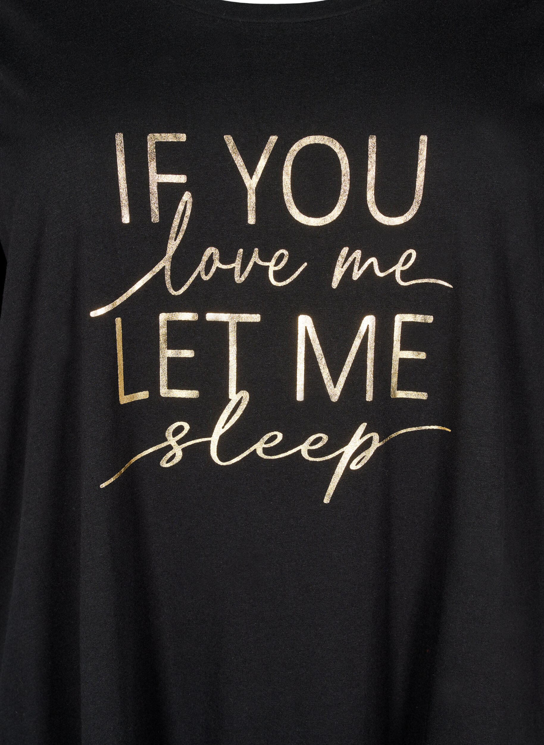 Zizzi Kurz&auml;rmeliges Nachthemd aus Bio-Baumwolle, Schwarz, Packshot image number 2