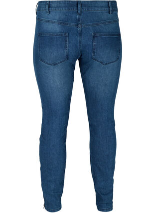 Extra Slim Sanna Jeans mit Reißverschluss, Blue denim, Packshot image number 1