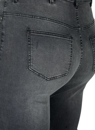 Eng anliegende Jeans mit Schlitzen, Grey Denim, Packshot image number 3