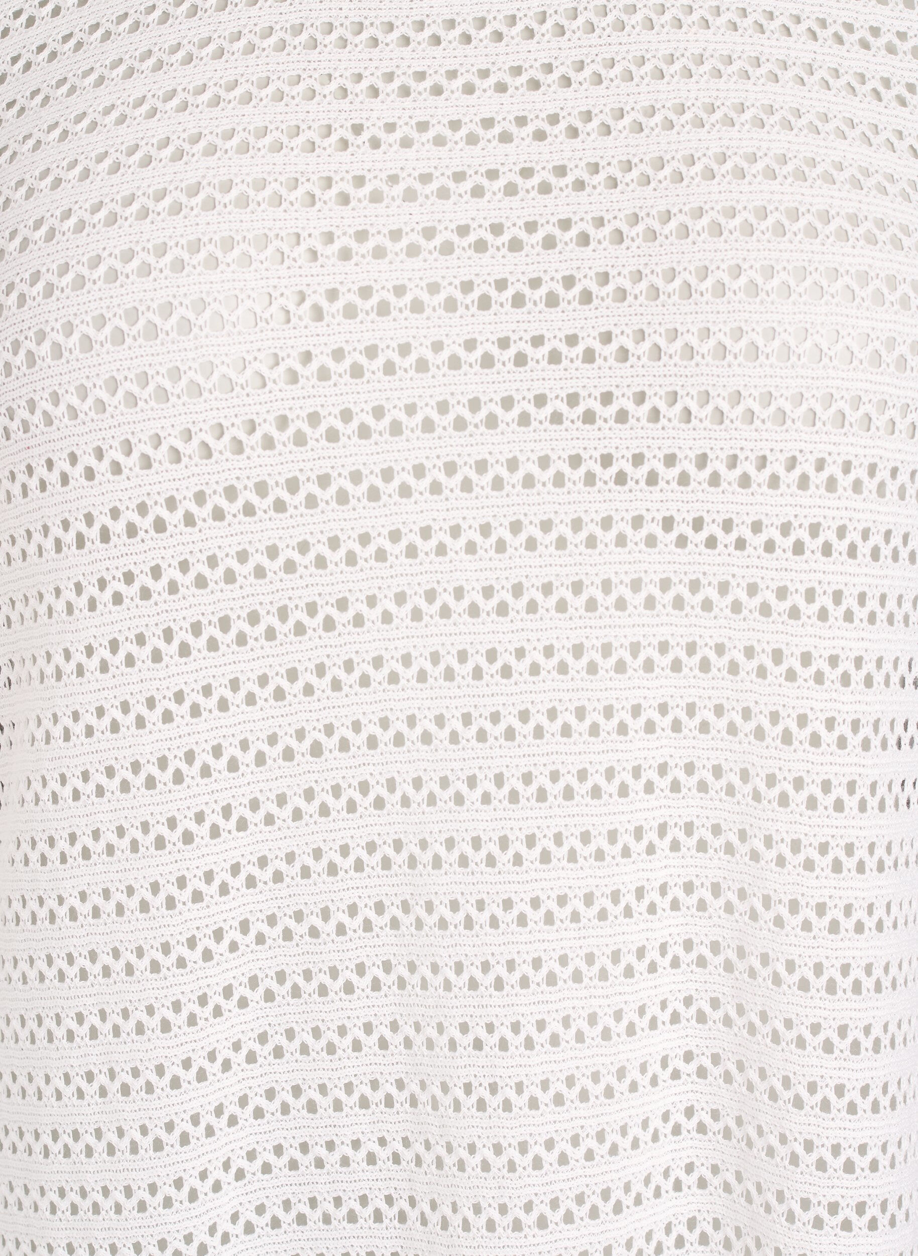 Zizzi Strandkleid mit Lochstickerei und langen &Auml;rmeln, Beige, Packshot image number 2