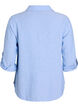 Bluse aus Leinen und Viskose mit 3/4-Ärmeln, Blau, Packshot image number 1