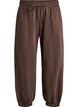 Hoch taillierte Sweatpants mit Taschen, Braun, Packshot image number 0