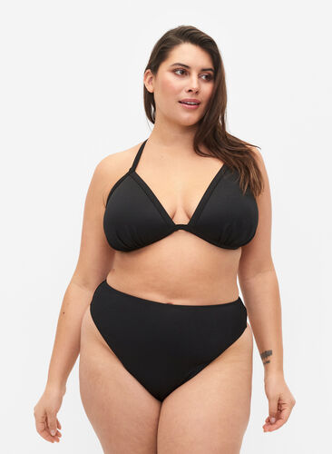 Bikini-Tanga mit normaler Taillenhöhe, Black, Model image number 0