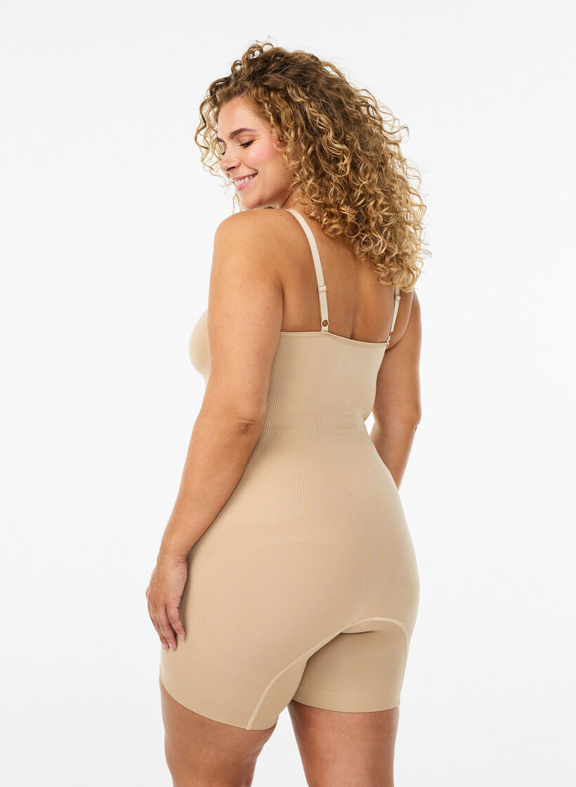 Shapewear-Body mit Öffnung im Schritt, Beige, Model image number 1