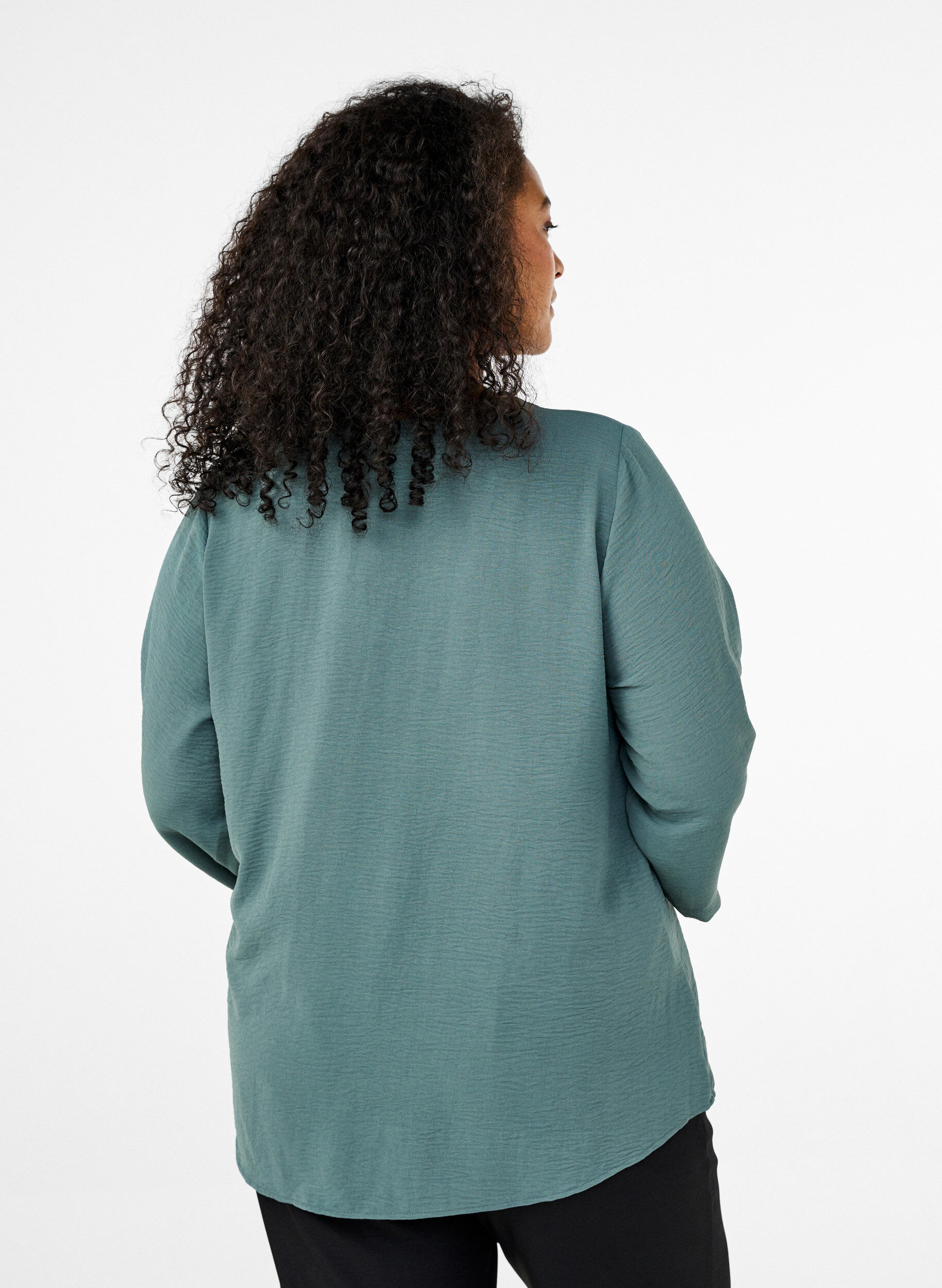 ZizziBluse mit 3/4-&Auml;rmeln, Gr&uuml;n, Model image number 2