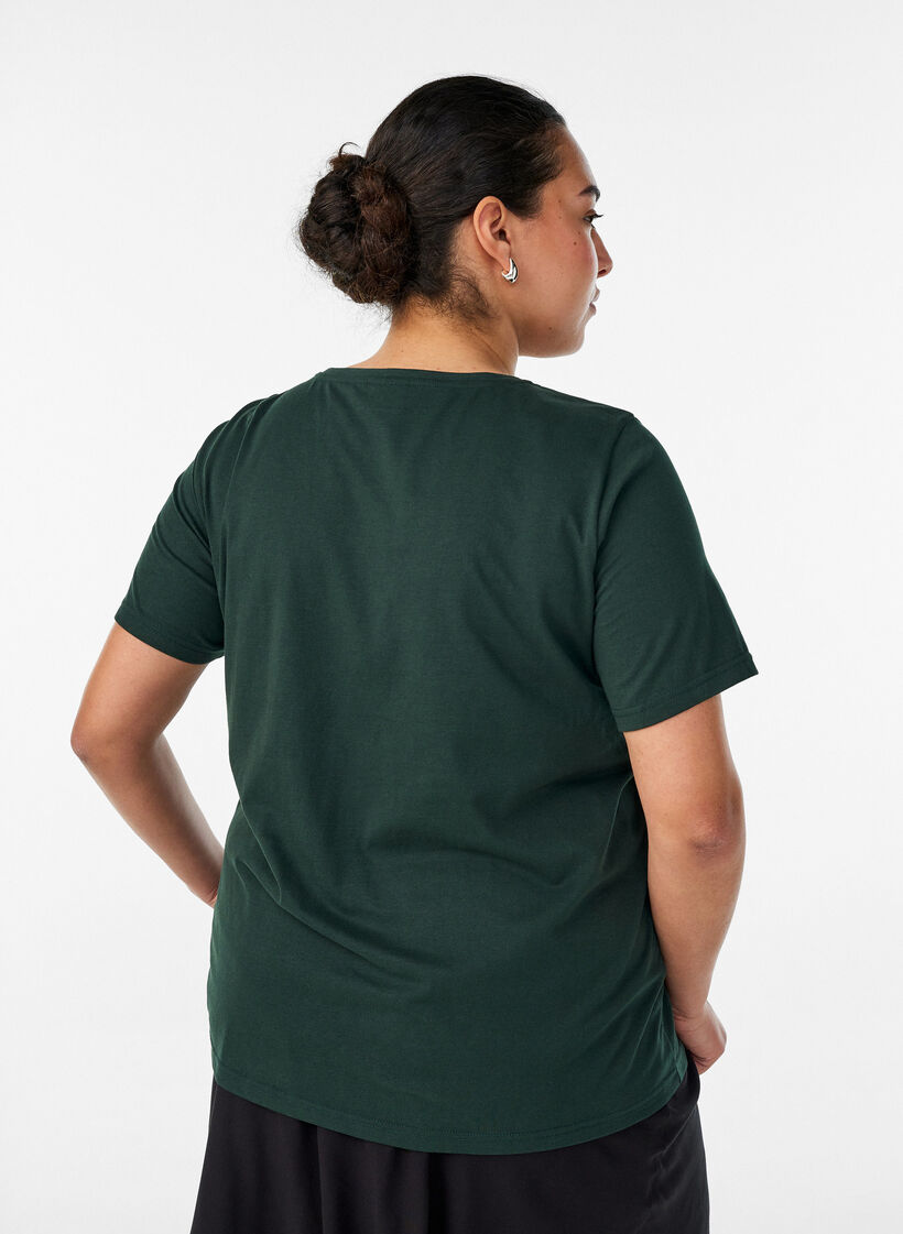 T-Shirt mit Print, Gr&uuml;n, Model image number 2