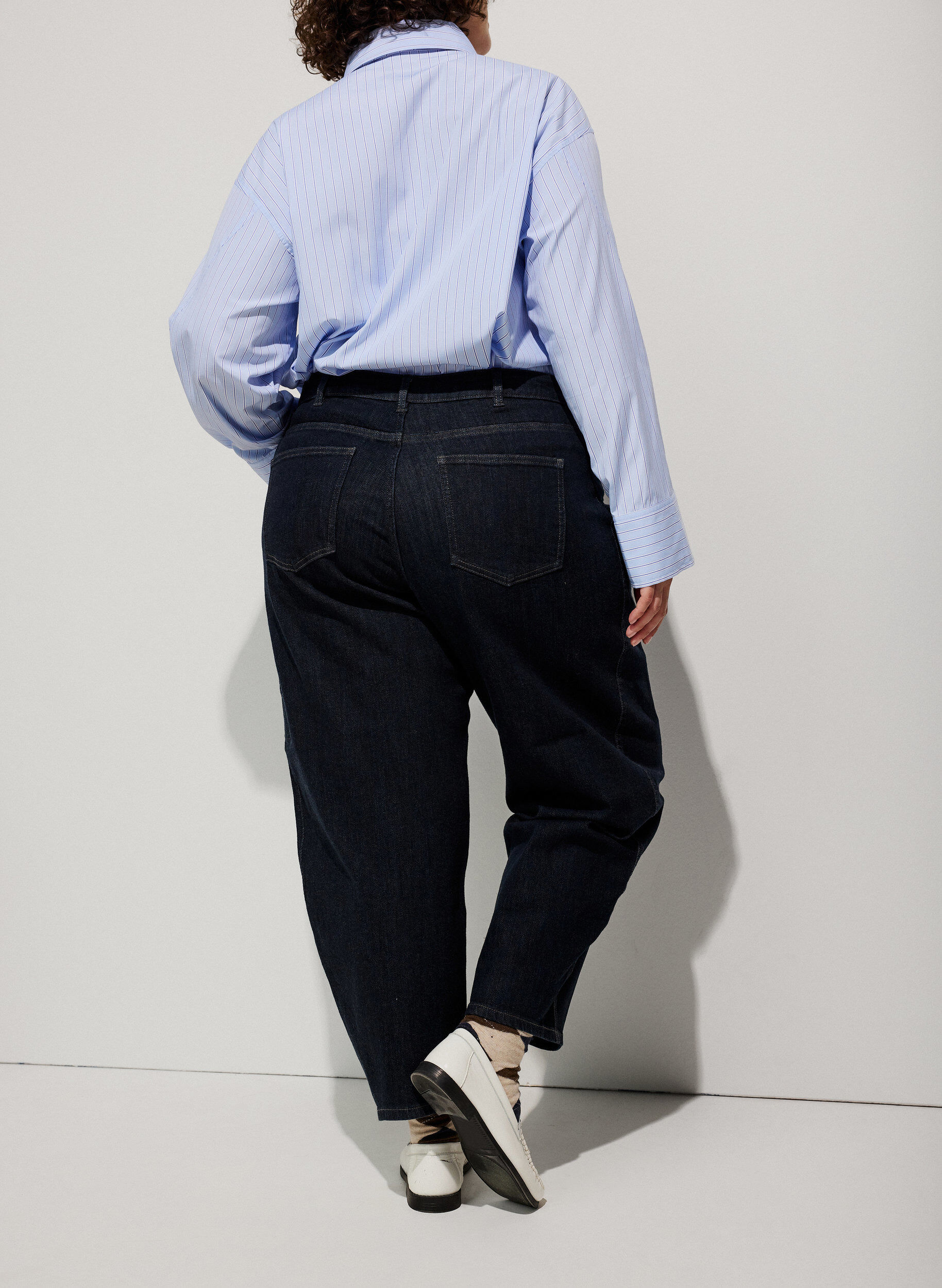 ZizziBarrel-Jeans mit hoher Taille, Blau, Image image number 0