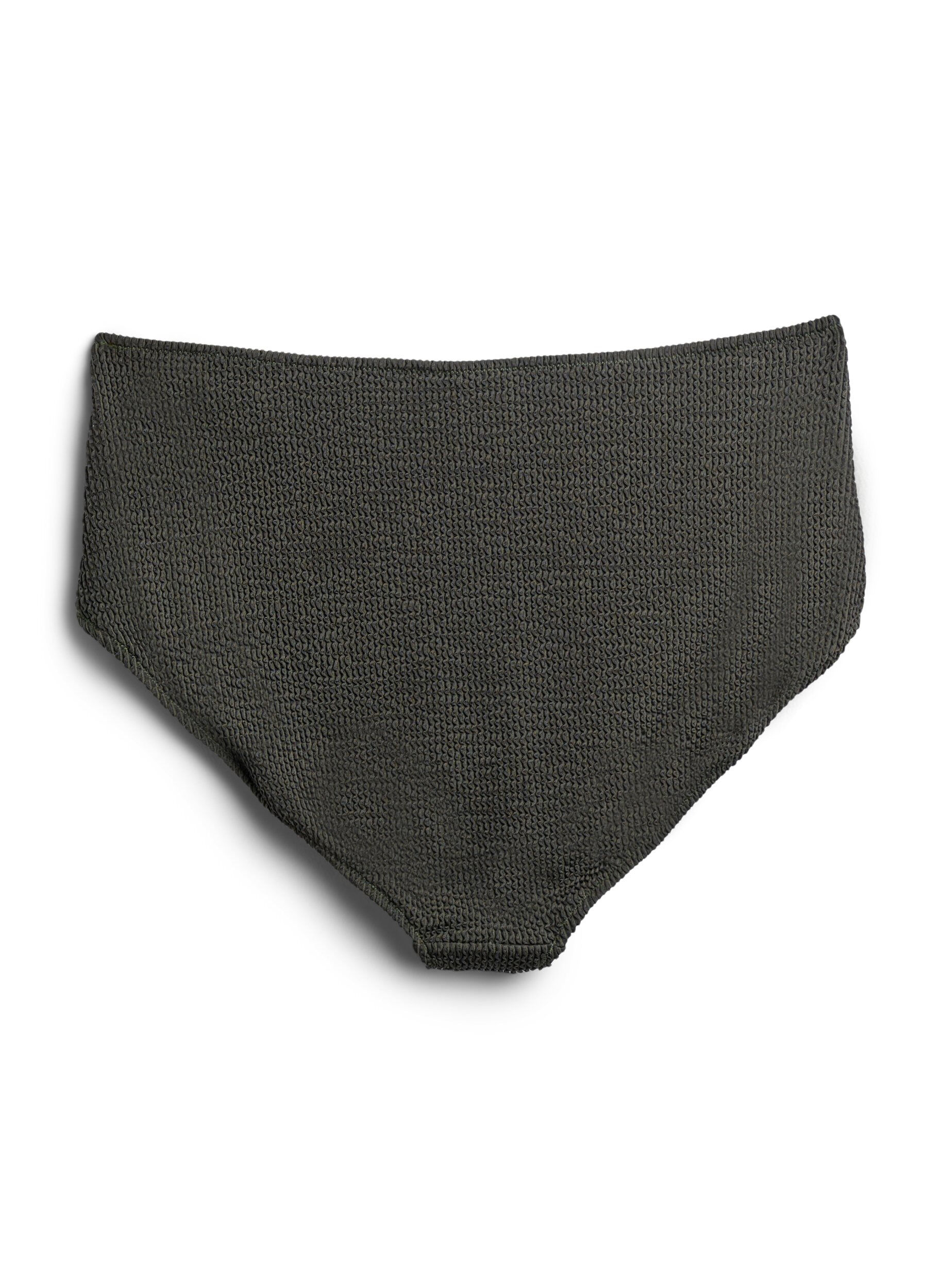 Zizzi Bikinihose mit Struktur und hohem Bund, Gr&uuml;n, Packshot image number 1