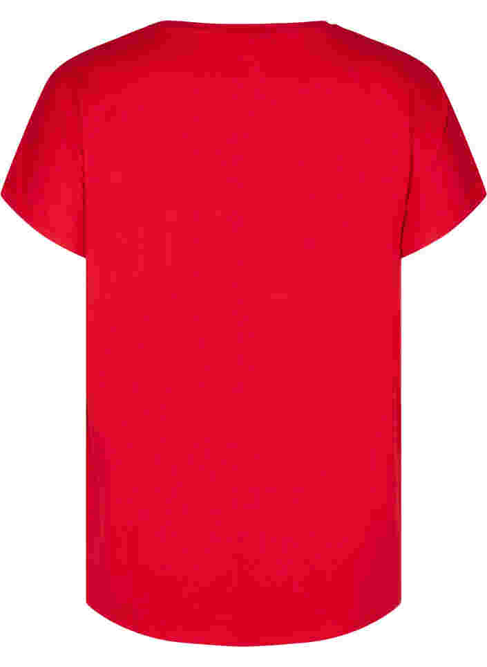 Einfarbiges Trainings-T-Shirt., Haute Red, Packshot image number 1