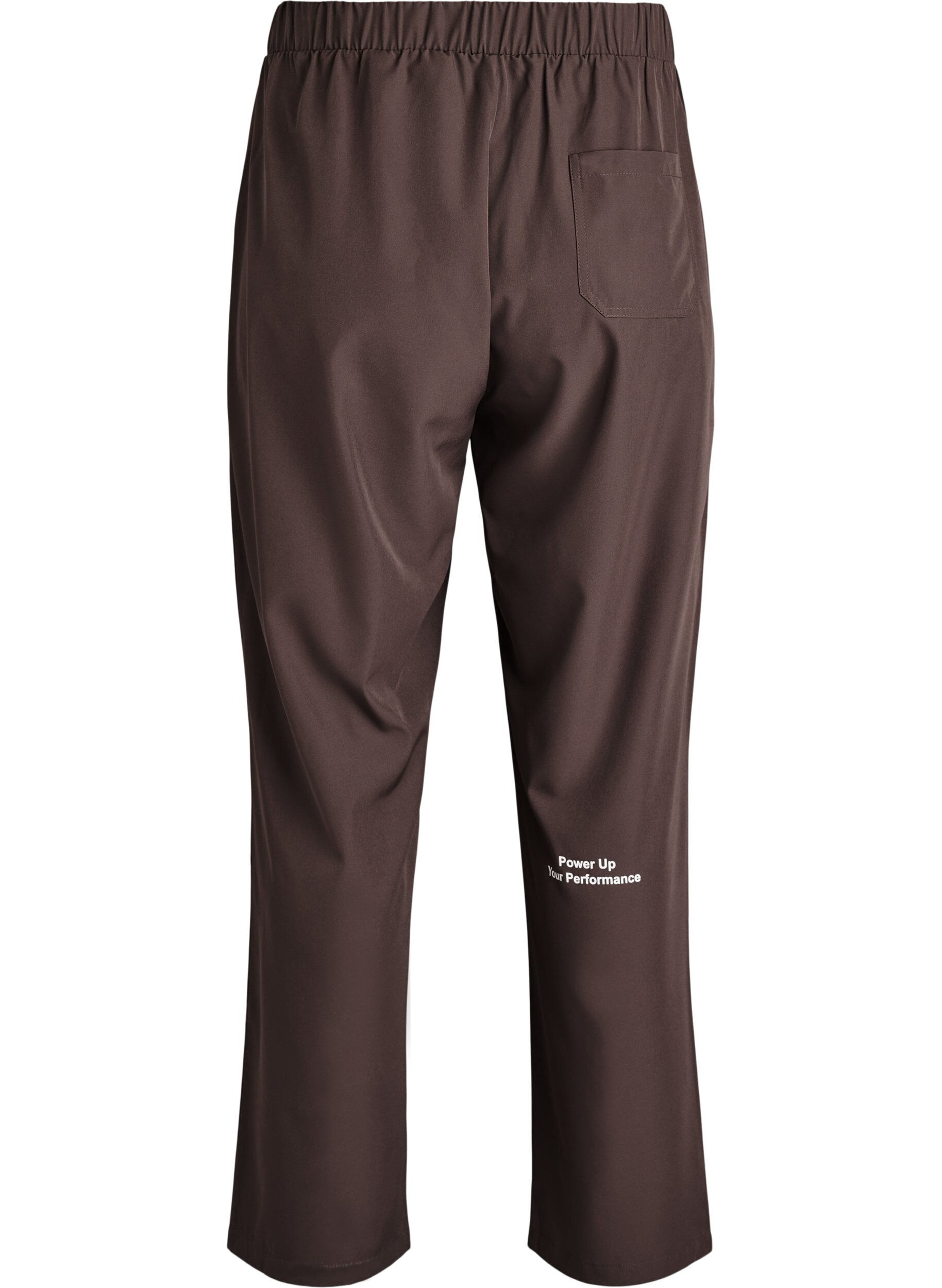 Zizzi Sportliche Hose mit hoher Taille und geraden Beinen, Braun, Packshot image number 1