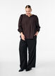 Viskose-Bluse mit Puff&auml;rmeln und gerafften Details, Braun, Model image number 1