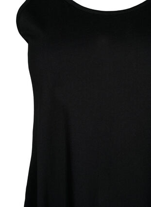 Ärmelloses Kleid aus Baumwolle mit A-Linie, Black, Packshot image number 2