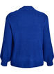 Pullover aus Rippstrick mit Puff&auml;rmeln und Kn&ouml;pfen, Blau, Packshot image number 1