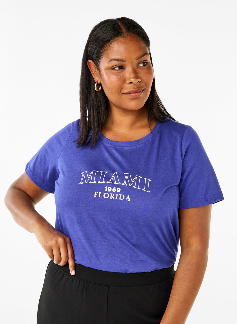FLASH - T-Shirt mit Motiv, Royal Blue Miami, Model image number 0