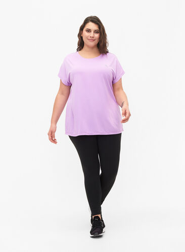 Kurzärmeliges Trainings-T-Shirt, African Violet, Model image number 2