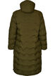 Lange Kapuzen-Steppjacke mit Wellenmuster, Gr&uuml;n, Packshot image number 1