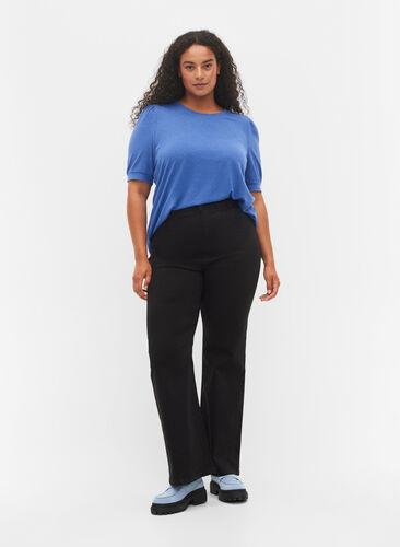 Flared Jeans mit extra hoher Taille, Black, Model image number 0