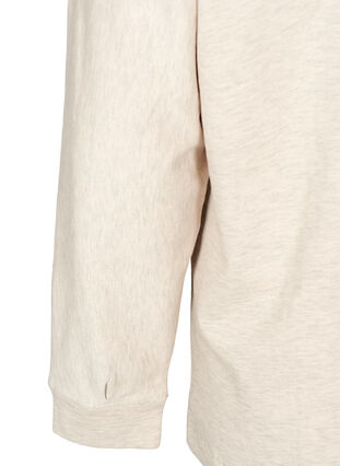 Meliertes Sweatshirt mit Kapuze, Natural Melange, Packshot image number 3