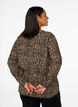 Langärmelige Bluse mit Leopardenmuster und V-Ausschnitt, Braun, Model image number 2