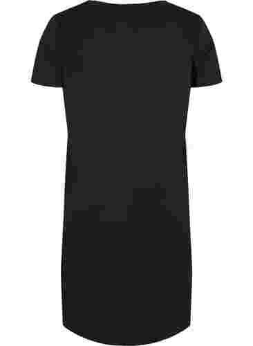 Kurzarm Nachthemd aus Baumwolle, Black RELAX, Packshot image number 1