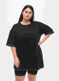 Pulloverkleid mit 1/2 Ärmeln, Black, Model
