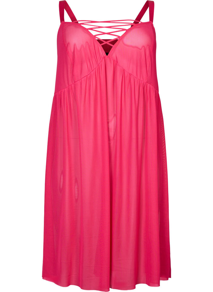 Mesh Nachthemd mit String-Details, Jazzy, Packshot image number 0