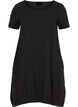 Kurzarm Kleid aus Baumwolle, Schwarz, Packshot image number 0