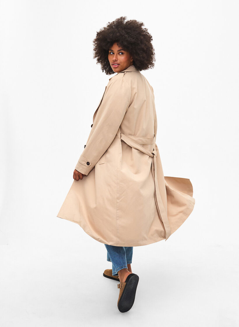 Langer Trenchcoat mit Gürtel, Nomad, Model image number 1