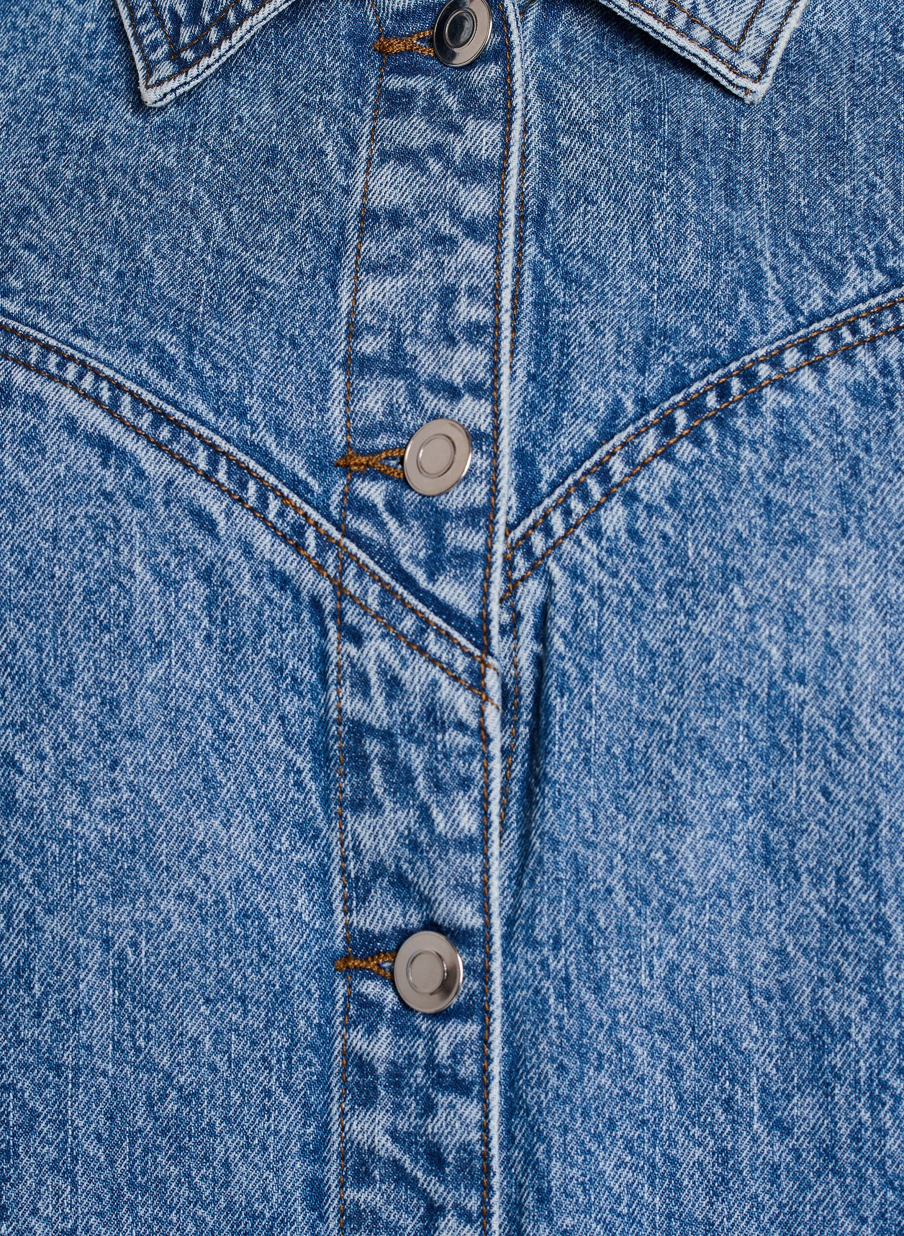 Zizzi Jeansjacke mit abnehmbaren &Auml;rmeln, Blau, Packshot image number 2