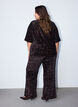 Hose mit weitem Bein und Pailletten, Braun, Model image number 1