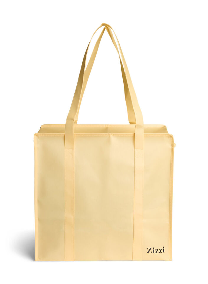 Einkaufstasche mit Rei&szlig;verschluss, Gelb, Packshot image number 0