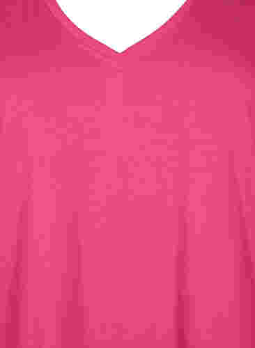 FLASH - T-Shirt mit V-Ausschnitt, Raspberry Rose, Packshot image number 2