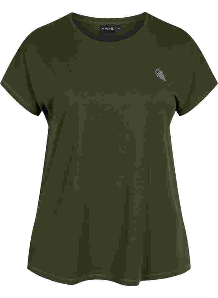 Einfarbiges Trainings-T-Shirt, Forest Night, Packshot image number 0