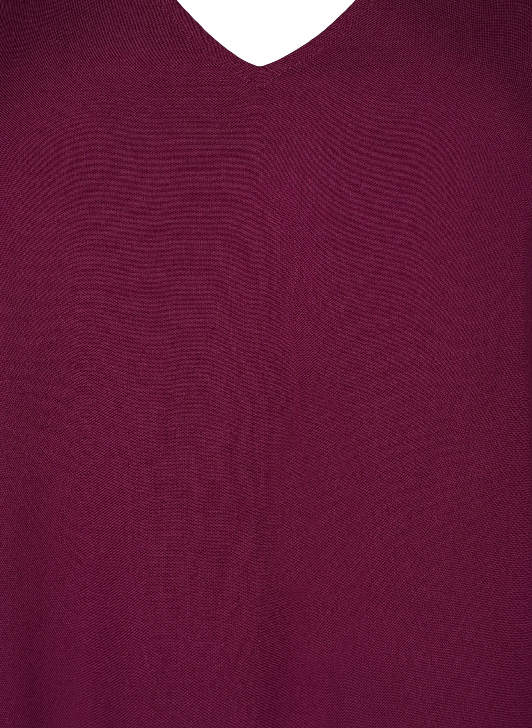 Zizzi Strandkleid aus Viskose mit Schulterdetail, Rot, Packshot image number 2