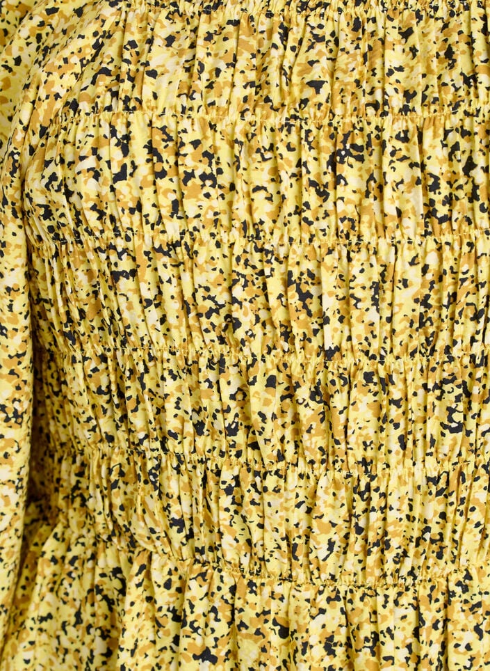 Bluse mit Smock und Karree-Ausschnitt, Gelb, Packshot image number 2