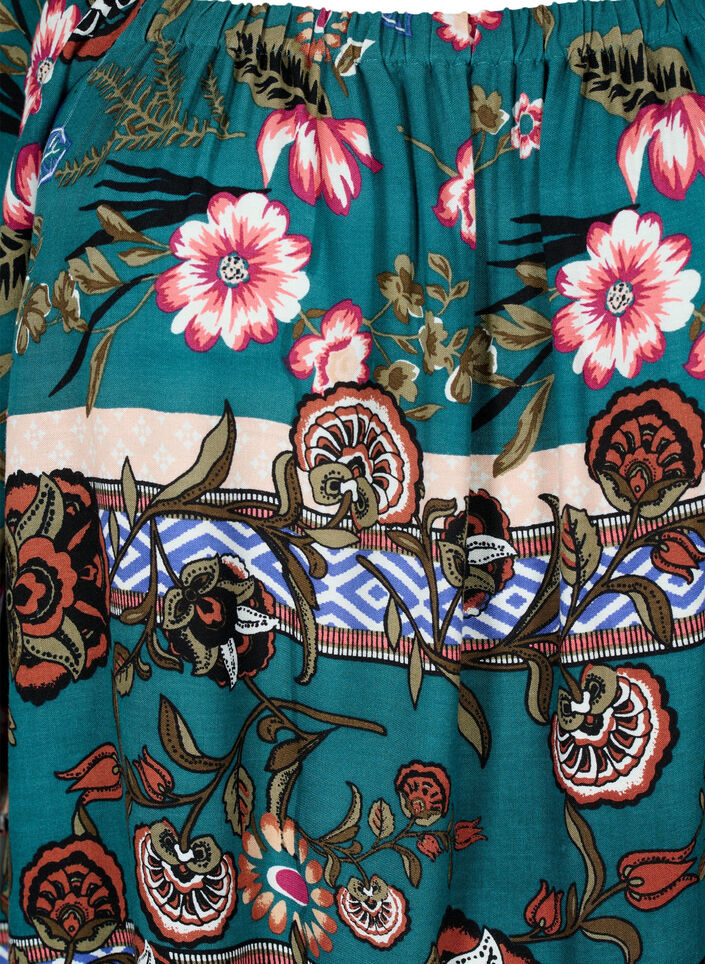 Strandkleid aus Viskose mit Aufdruck, Grün, Packshot image number 2