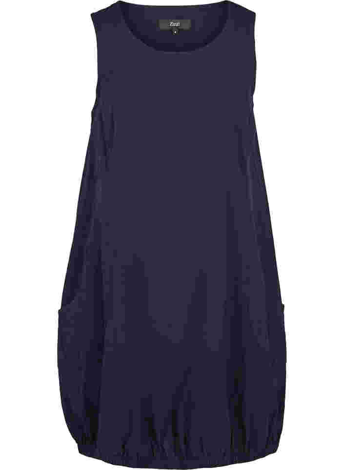 Ärmelloses Kleid aus Baumwolle, Night Sky, Packshot image number 0