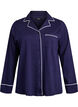 Pyjamahemd aus Baumwolle mit Brusttasche, Blau, Packshot image number 0