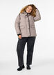 Kurze Steppjacke mit Kontrastdetails, Beige, Model image number 1