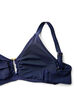 Strukturiertes Bikini Top mit Golddetail, Blau, Packshot image number 3