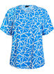 Kurzärmelige Bluse mit Rundhalsausschnitt, Blau, Packshot image number 0