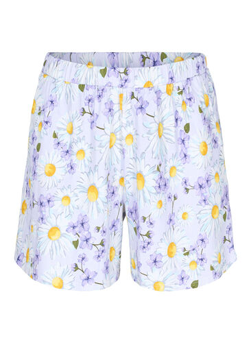 Lockere Pyjamahose mit Print, Lavender Blue AOP, Packshot image number 0