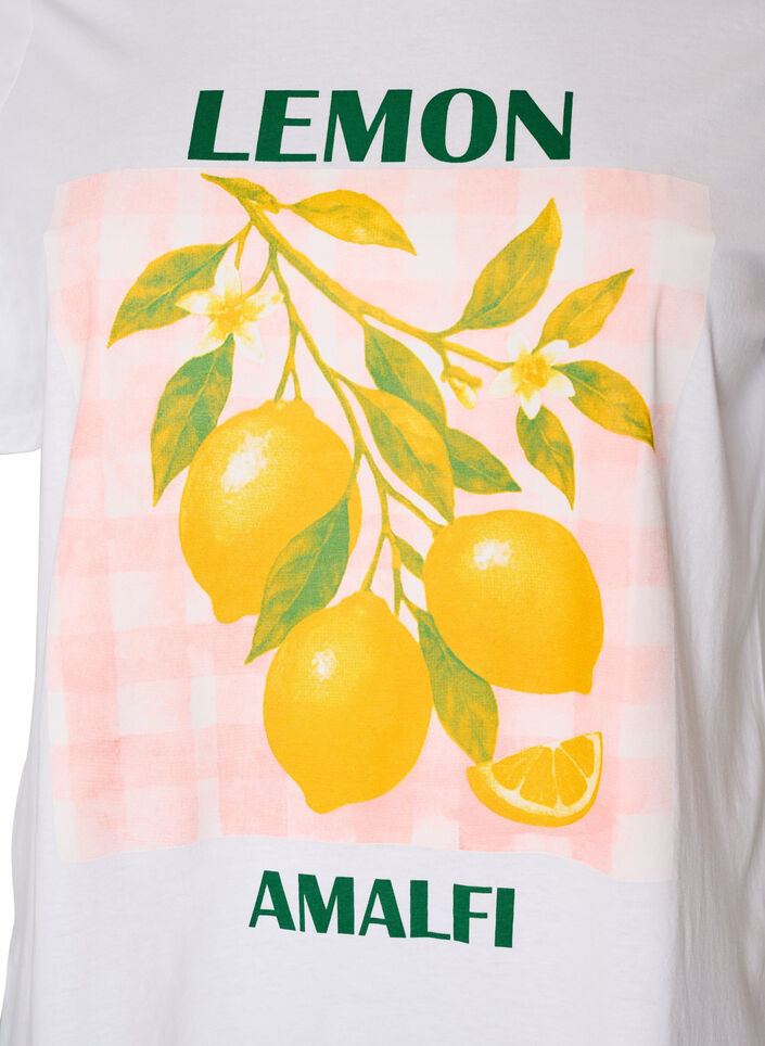 T-shirt aus Baumwolle mit Print, Wei&szlig;, Packshot image number 2