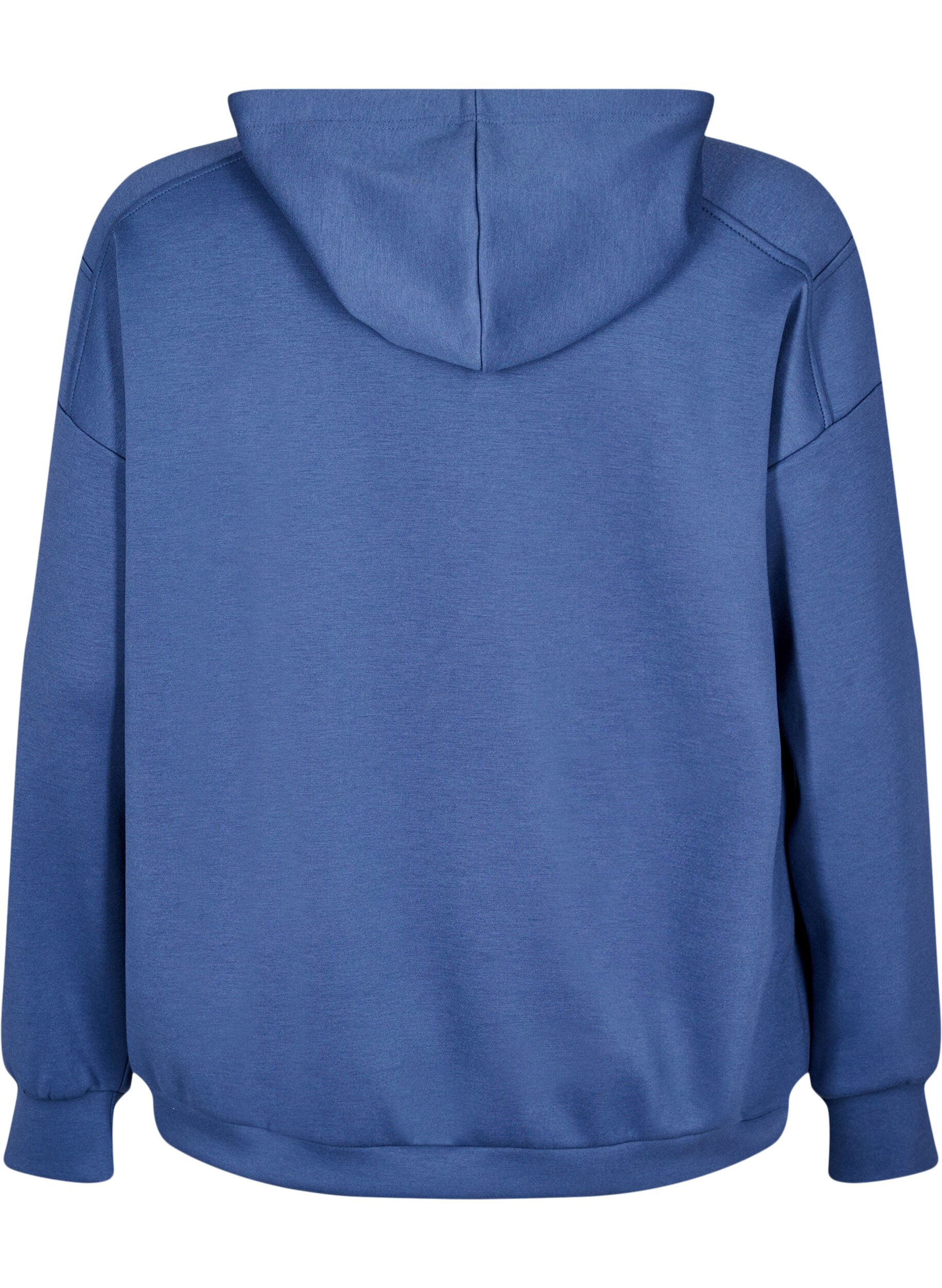 Zizzi Sportlicher Hoodie, Vintage Indigo, Packshot image number 1