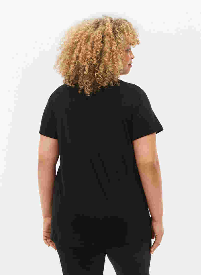 Trainings-T-Shirt mit Print, Black w. Drop It, Model image number 1