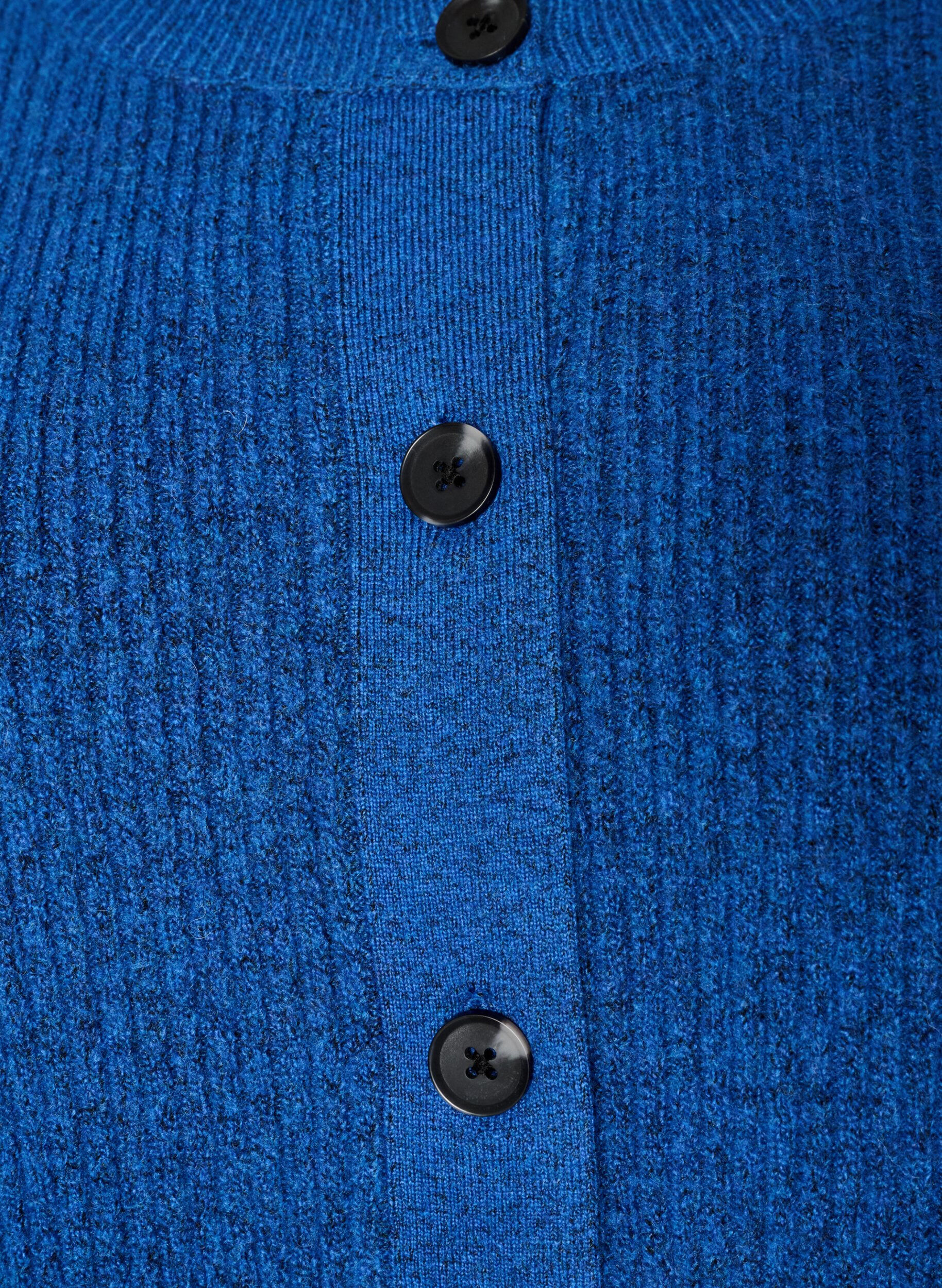 ZizziRippenstrick Strickjacke mit Kn&ouml;pfen, Blau, Packshot image number 2