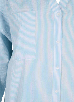 Gestreiftes Hemdkleid aus Baumwolle, Blue Stripe, Packshot image number 2