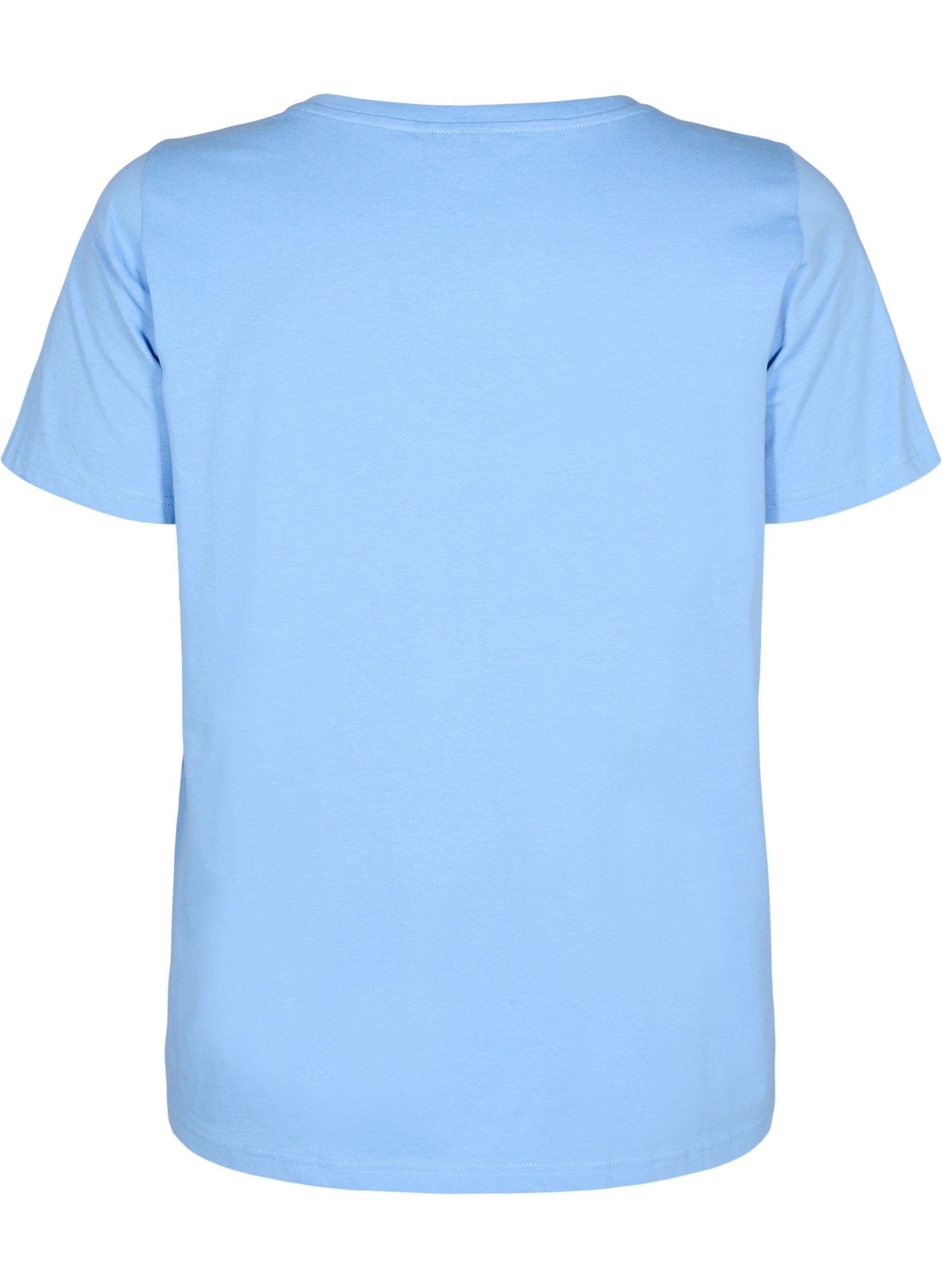Zizzi Baumwoll-T-Shirt mit Motiv, D.R.Blue w. Every, Packshot image number 1